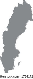 vector illustration of Sweden map