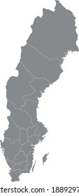 vector illustration of Sweden map