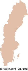 Vektorgrafik der schwedischen Karte
