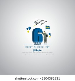 Vector illustration for Sweden National Day 6 June