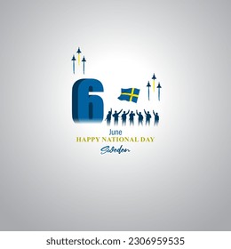 Vector illustration for Sweden National Day 6 June