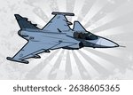 Vector illustration of a Swedish, light single-engine supersonic multirole fighter aircraft