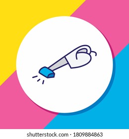 Vector illustration of sweeper icon colored line. Beautiful electric utility element also can be used as hand vacuum cleaner icon element.