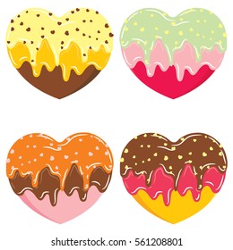 Vector illustration of sweet candy hearts for Valentine's day