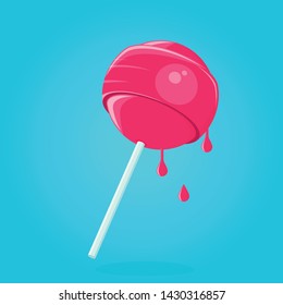 vector illustration of a sweet cartoon lollipop