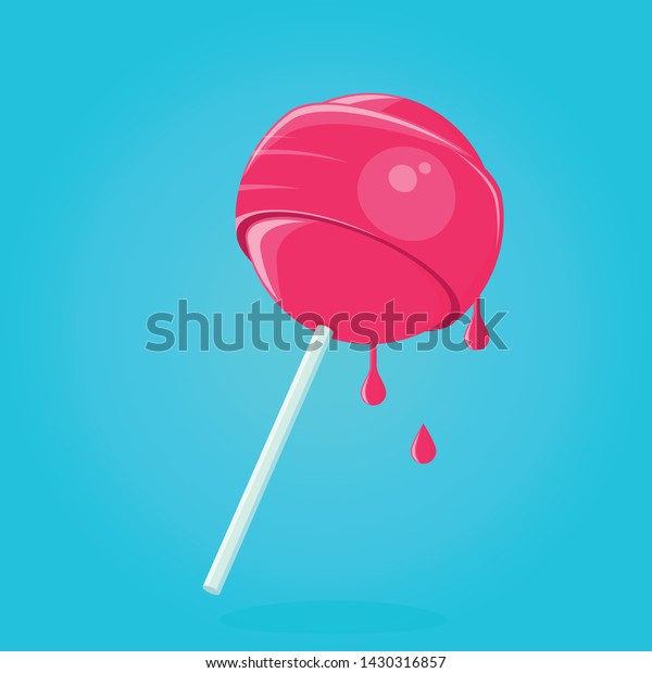 vector\
illustration of a sweet cartoon\
lollipop