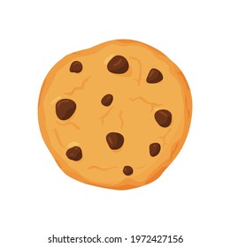 Vector illustration of sweet cookies with chocolate pieces. Illustration for the site, menu and other things.