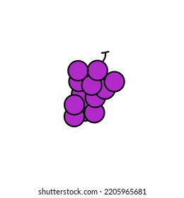 ilustración vectorial de uvas dulces sobre un fondo blanco. vector de vino 