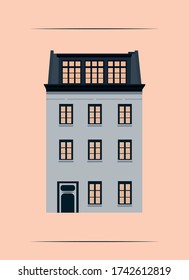 ilustración vectorial de una casa dulce