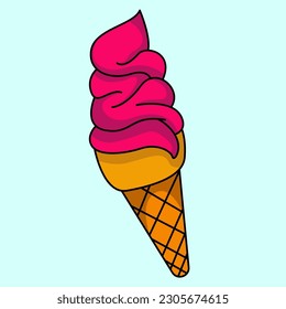 Vector illustration of a sweet ice creams. suitable for dessert icon, stickers, etc.