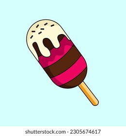 Vector illustration of a sweet ice creams. suitable for dessert icon, stickers, etc.