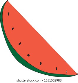 Vector illustration of a sweet melon flavored watermelon
