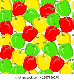 
vector illustration, sweet pepper pattern