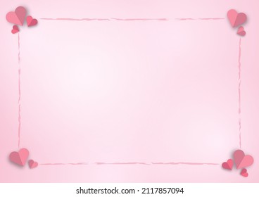Ilustración vectorial de fondo rosa dulce para el día de San Valentín