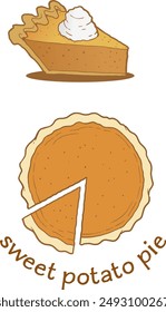Vector Illustration a Sweet Potato Pie Clipart