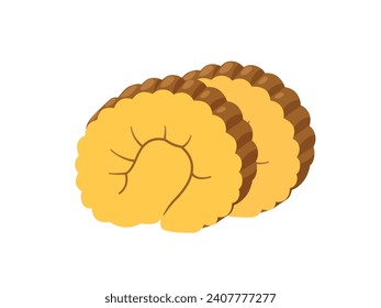 Ilustración vectorial de la tortilla laminada dulce