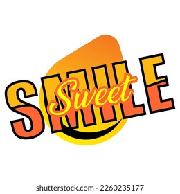 vector illustration, with a sweet smile, white background suitable for printing t-shirts, stickers, mugs and more
