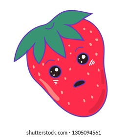 Vector illustration . Sweet strawberry.