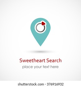 Vector illustration of a Sweetheart Search