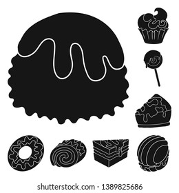 Vector illustration of sweetness and product symbol. Set of sweetness and sweet stock vector illustration.