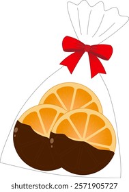 Vector illustration of sweets made with oranges, perfect for Valentine's Day gifts