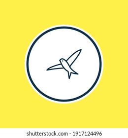 Vektorgrafik der schnellen Icon-Linie. Ein schönes Zoologieelement kann auch als schluckiges Icon-Element verwendet werden.