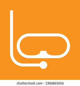Vector illustration of swim goggles icon, EPS10.