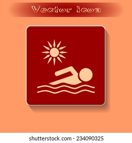 Vector illustration of a swimmer 