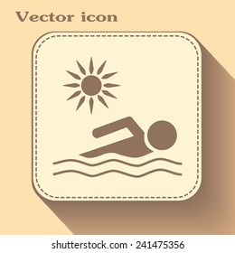 Vector illustration of a swimmer 