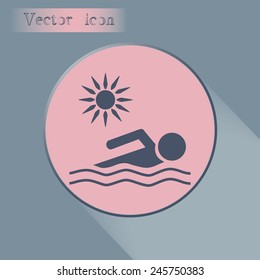 Vector illustration of a swimmer 