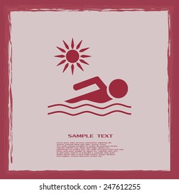 Vector illustration of a swimmer 