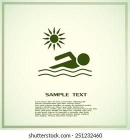 Vector illustration of a swimmer 