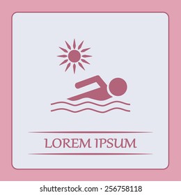Vector illustration of a swimmer 
