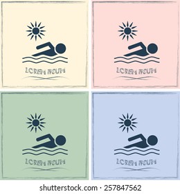 Vector illustration of a swimmer 