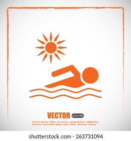 Vector illustration of a swimmer 