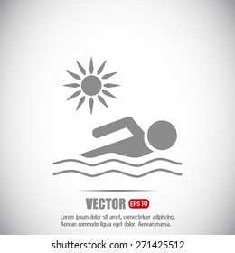 Vector illustration of a swimmer 