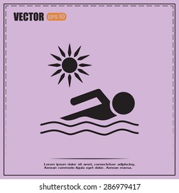 Vector illustration of a swimmer 