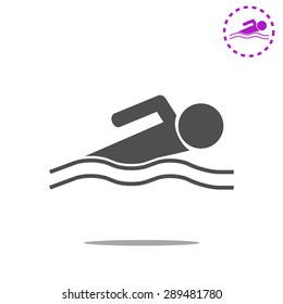 Vector illustration of a swimmer