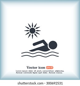 Vector illustration of a swimmer 