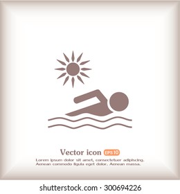 Vector illustration of a swimmer 