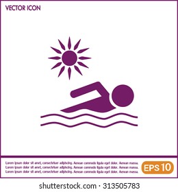 Vector illustration of a swimmer 