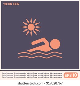 Vector illustration of a swimmer 