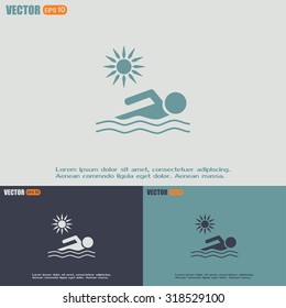 Vector illustration of a swimmer 