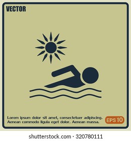 Vector illustration of a swimmer 