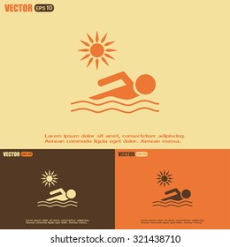 Vector illustration of a swimmer 