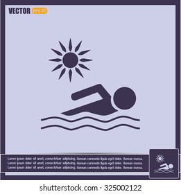 Vector illustration of a swimmer 