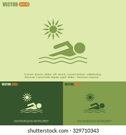 Vector illustration of a swimmer 