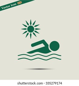 Vector illustration of a swimmer 