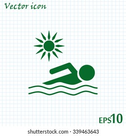 Vector illustration of a swimmer 