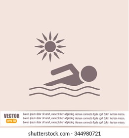 Vector illustration of a swimmer 